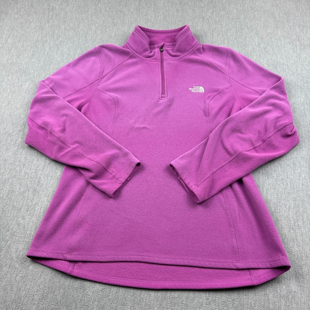The North Face Jacket Womens XL Pink 1/4 Zip Fleece Outdoor Mock Neck‎ Hiking